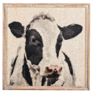 Framed Cow Wall Decor