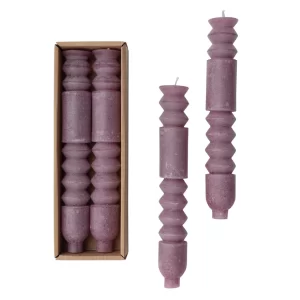 Unscented Totem Taper Candles in Box, Set of 2