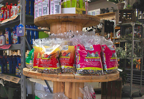 bags of bird food.